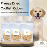 Nibs And Kibs Freeze Dried Codfish Cubes Dog Treat 100g x 3